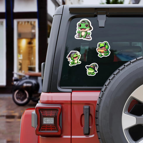 50 PCS Frog Stickers Pack Vinyl Decal Waterproof for Water Bottles Laptops Phone Case Luggage Scrapbook Helmet Decorations Gift Teens Kids...