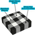 Iconikal 75-Count Black Gingham Disposable Paper Party Napkins, White Buffalo Plaid, Dinner Size...