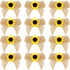 Syhood 12 Pieces Sunflower Burlap Bow 3 Inch Summer Artificial Handmade Wreath Bow Fall Natural Sunflower Decor for Crafts Summer Fall Christmas T...