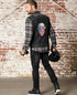 Ruthless Halfskull Patch 11.5" | Skeleton Embroidered American Flag Bandana Skull Patriotic Biker Emblem | Large Iron On - by Nixon Thread Co....