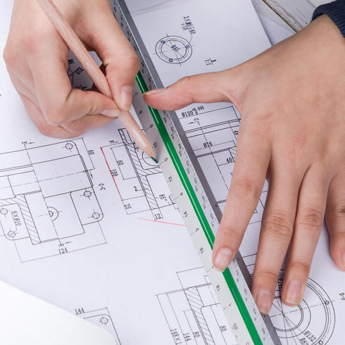Mr. Pen- Architectural Scale Ruler, 12 Inch, 3 pcs, Engineering Scale Ruler Contractor, Scale Ruler for Blueprints, Architect Ruler, Imperial Scal...