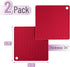 BTaT- Silicone Trivet Mats, 2 Pack, Rose Red Silicone Trivet, Silicone Hot Pads for Kitchen, Silicone Trivets for Hot Pots and Pans, Silicone Hot ...