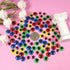 TOAOB 300pcs 12mm Googly Wiggle Eyes Self Adhesive Round Plastic Craft Sticker Eyes DIY Arts Scrapbooking Accessories Red Dark Green Blue Pink Yel...