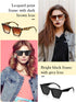 2 Pair Vintage Square Cat Eye Sunglasses Women Retro Trendy Cateye Sunglasses...