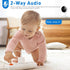 Small Security Camera, Upgraded Indoor Camera for Pets, Dogs, Babies, Smart WiFi Home Monitor, App Control, Compatible with Alexa, white, K01-1...