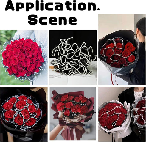 CCINEE 4.37 Yards Flower Wrapping Mesh Paper?Pearl Wrinkled Wavy Net Yarn Flower Wrapping Mesh Paper Korean Bouquet Wrapping Mesh for DIY Crafts V...