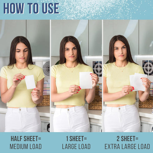 Laundry Detergent Sheets - 50 Strips (25 Sheets) | Earth Friendly Fresh Scent Plastic Free Travel Laundry Soap...