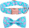 ARING PET Flamingo Dog Collar-Cotton Dog Collar with Bow, Adjustable Summer Bowtie Dog Collars Pet Collars with Metal Buckle...