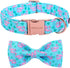 ARING PET Flamingo Dog Collar-Cotton Dog Collar with Bow, Adjustable Summer Bowtie Dog Collars Pet Collars with Metal Buckle...