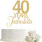40 Years Fabulous Cake Topper, 40th Birthday Cake Topper, 40th Anniversary Cake Topper with Gold Glitter...