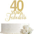 40 Years Fabulous Cake Topper, 40th Birthday Cake Topper, 40th Anniversary Cake Topper with Gold Glitter...