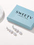 SWEETV Teardrop Wedding Bridal Earrings for Brides, Bridesmaids, Crystal Cubic Zirconia Dangle Drop Earrings for Women Prom Gifts...