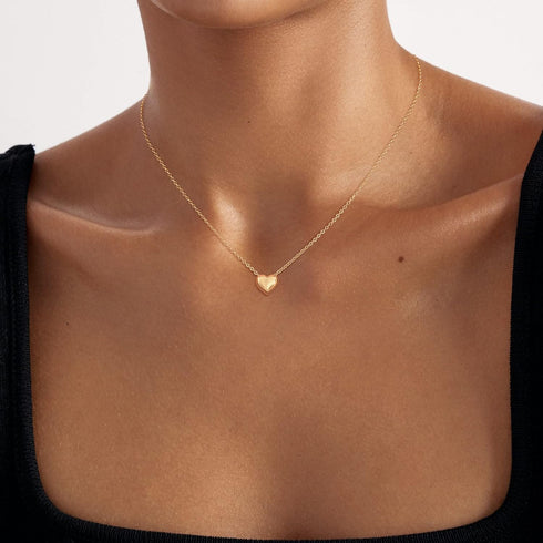 Heart Necklaces for Women, Dainty 14k Gold Necklace Silver Heart Necklace Simple Choker Necklaces for Women Trendy Jewelry Cute Gifts...