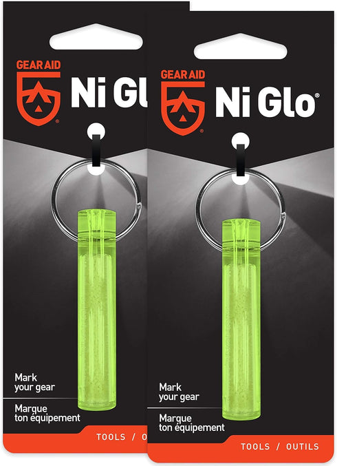GEAR AID Ni Glo, 2” Glowing Keychain for Camping, Scuba and Night Fishing...