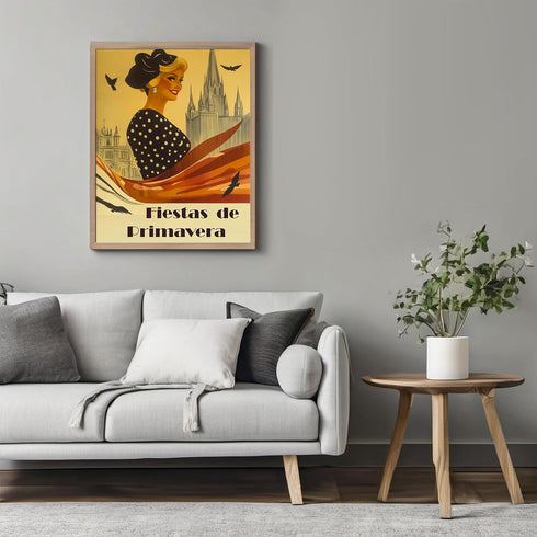 Posterizer 1 pcs-vibrant poster-Seville's 1932 Spring Festivals 1-Adventure Wall Art-Landscape & Nature Art-Decorations for Bedroom, Office, Livin...