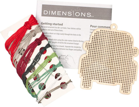 Dimensions Counted Cross Stitch, Vintage Truck Wooden Christmas Ornament Craft Kit, 1 Pc...