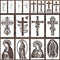 Chapel Stencils for Painting Reusable - 16 Pieces Captivating Virgin Cross Crafts for Wall Wood Greeting Card Paper Window DIY Creative Partner...