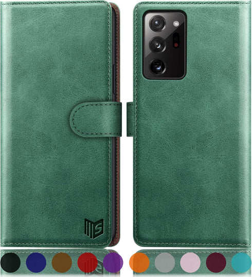 SUANPOT for Samsung Galaxy Note 20 Ultra 5G 6.9" with RFID Blocking Leather Wallet case Credit Card Holder, Flip Folio Book Phone case Cover Women...