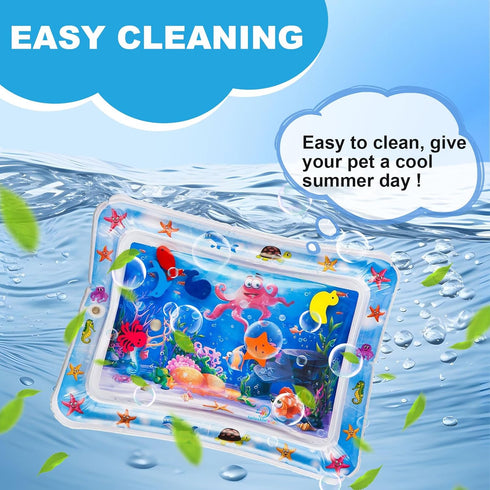 Pet cooling mat, Summer Soft Pet Cooling Inflatable Water Play Mat 20 * 26 inch, Dog Bed Suitable for Small Dogs, Guinea Pigs, Cats, Rabbits Cooli...