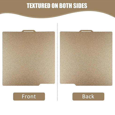 Double Sided Textured PEI Sheet, PEI Spring Steel Build Plate Flexible Print Bed Removable Surface Platform for Bambu Lab X1/X1C/P1P/P1S/A1 3D Pri...