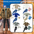 19 PCS Clothes for Doll Winter Cloth Including 1 Winter Coat 4 Casual Outfits ( 4 Tops and 4 Pants ) 1 Sport Set 6 Pair Shoes 1 Glasses 1 Surfboar...