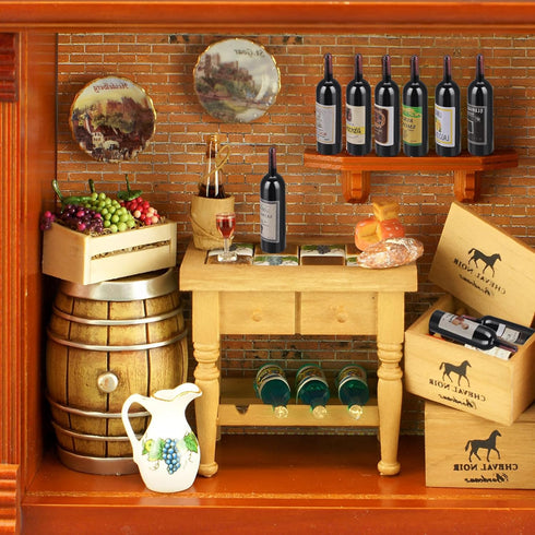 simarro Dollhouse Wine Bottles Champagne Bottles, 10Pcs Miniature Red Wine Bottles Mini Drink Bottles Model Window Display for Dollhouse Decoratio...