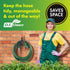 DF OMER Plastic Garden Water Hose Holder Fits 50 ft. Hose – 9.2x5.9x5.5 in. Weatherproof Wall Mount Hose Rack Hanger for Outside with Hanging Hook...