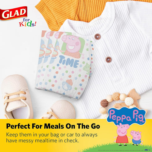 Glad Peppa Pig Paper Bibs, 30 Count with Cute Peppa Pig Design for Kids | Art & Craft Disposable Kids Bibs...