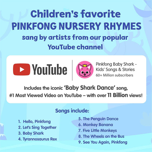 Pinkfong Sing-Alongs 10 Button Sound Book | Baby Shark Toys | Learning & Education Toys | Interactive Baby Books for Toddlers 1-3 | Gifts for Boys...