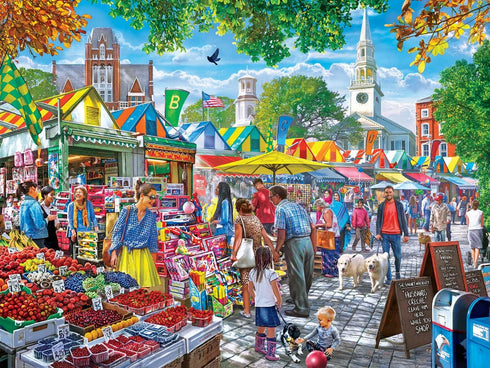 Masterpieces 750 Piece Jigsaw Puzzle for Adults and Family - Market Day Afternoon - 18"x24"...