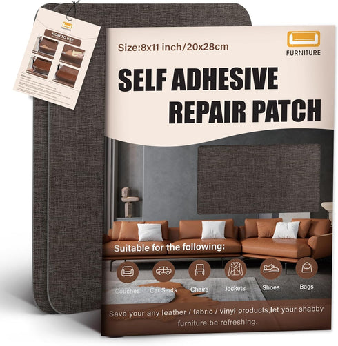 Cahomo 3PCS 11 x 8 inch Fabric Repair Patches, Self-Adhesive Canvas Repair Patches, Fabric Repair Kit for Furniture, Sofas, Car Seats, Chairs, Cof...