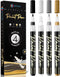 Stylo 4 Count Acrylic Metallic Pens - Black, Gold, Silver And White Paint Pens - Fine Tip Permanent Acrylic Metallic Paint Markers for Rock Painti...