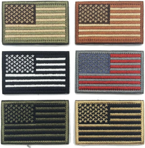 WZT Bundle 6 Pieces American Flag Tactical Morale Military Patch Set...