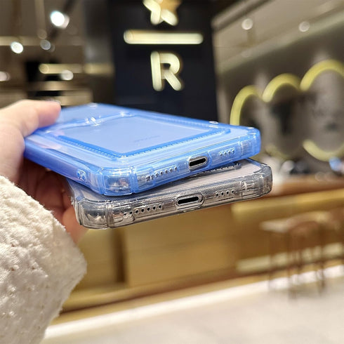 Compatible with iPhone X/XS Case, Clear Protective Card Slot Case, Slim Fit Soft TPU Shockproof Wallet Case with Cute Card Holder Pocket for iPhon...