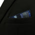 S&W SHLAX&WING Blue Mens Pocket Square Handkerchief Striped for Suit...