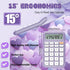 Mechanical Switch Calculator,12 Digits,Large LCD Display,Purple Desktop Calculator Big Buttons,Cute Calculator,Aesthetic calculator for office,sch...