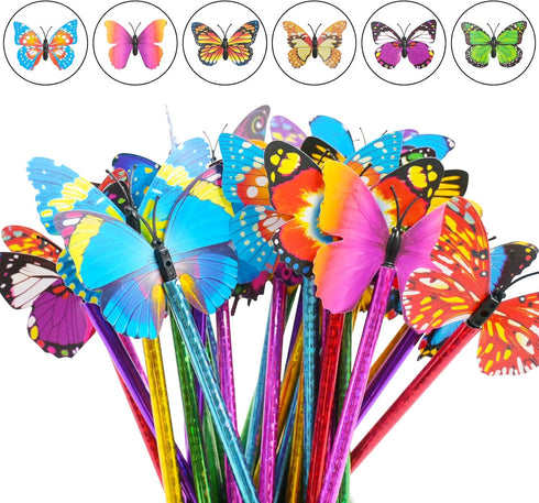 18 Pcs Butterfly Party Favor Pens, Novelty Pens for Women Teacher Girls Kids, Cute Butterfly Pens Bulk, Fancy Back to School Office Home Writing S...