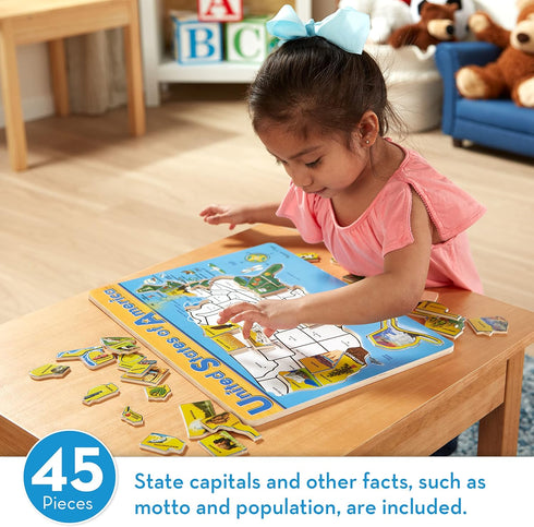 Melissa & Doug USA Map Wooden Puzzle (45 pcs)...