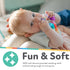 Nuby Twista Teether Toy for Babies - Multicolor Rattle Teething - Toy for Baby Teething Relief - 6+ Months...
