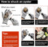6.8’’ and 7.9’’ Stainless Steel Oyster Shucking Knives and 4Pieces of Level 5 Cut-Resistant Gloves (L), Oyster Knife Suitable For All Kinds of She...