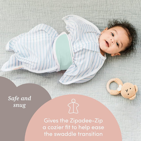 SleepingBaby Zipadee-Zip Snuggle Strap - Wearable Blanket Accessory for Transition Swaddle - One Size, Mint...