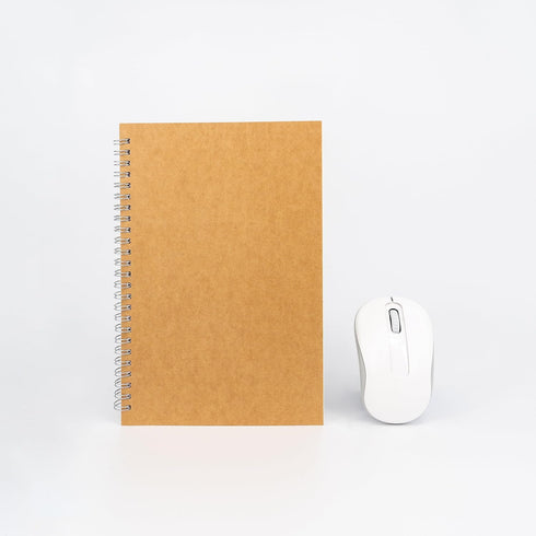 8.65 x 5.9 Inch 1 Pack College Ruled Notebook, Soft Brown Cover Spiral Notebook, Memo Notepad Sketchbook, Students Office Business Diary Spiral Bo...