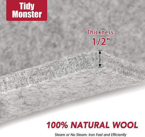 Wool Pressing Mat for Quilting, 100% Wool from New Zealand, Portable Felted Wool Ironing Mat Pad Blanket for Quilter, Sewing, Quilting Supplies an...