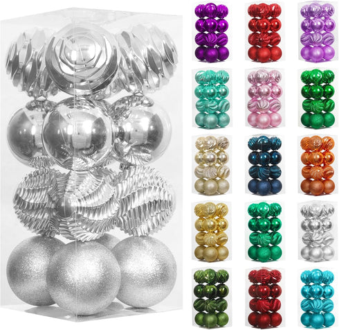 XmasExp 16ct Christmas Balls Ornaments - Shatterproof Large Hanging Ball Decorative Xmas Balls for Holiday Wedding Party Xmas Tree Decoration(3.15...