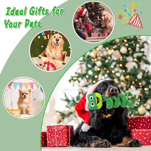 Interactive Dog Squeaky Toys, Plush Dog Chew Toys for Large Medium Small Smart Breed, Puppy Toys for Boredom and Stimulating, Tug of War Dog Toys ...