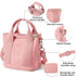 Small Canvas Tote Bag with Zipper, Crossbody Bag Shoulder Bag Handbag Messenger Bag for Women, Shopping, School...