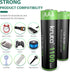 Kruta Solar Lights Batteries AAA 1100mah High Capacity 1.2V Ni-MH Rechargeable AA Solar Battery for Outdoor Solar Lights, Battery String Lights, T...