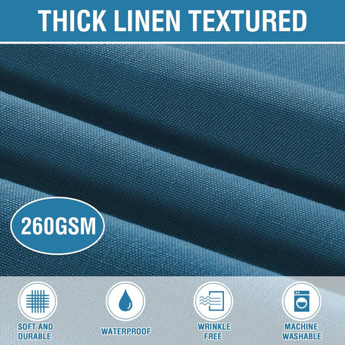 H.VERSAILTEX Linen Textured Table Cloths 60 x 104 Inch Premium Solid Tablecloth Spill-Proof Waterproof Table Cover for Dining Buffet Feature Extra...