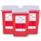 Sharps Container for Home Use and Professional 1 Quart (3-Pack) by Alcedo | Biohazard Needle and Syringe Disposal | Small Portable Container for T...