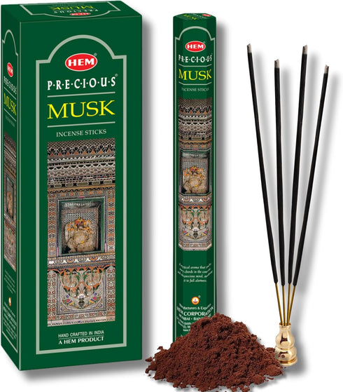 Hem Precious Musk Fragrance Incense Sticks, 120 Count...